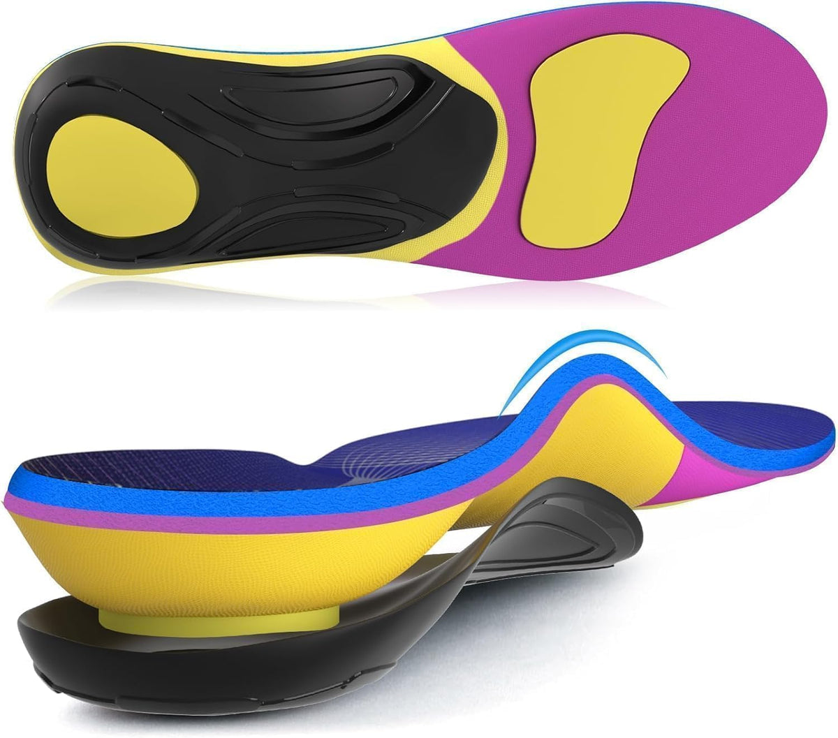 Fit Geno Plantar Fasciitis Insoles - Berry Purple
