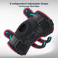 Hinged Knee Brace in Garnet with six adjustable straps