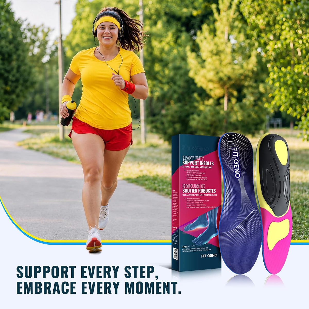 Fit Geno insoles for standing and walking all day