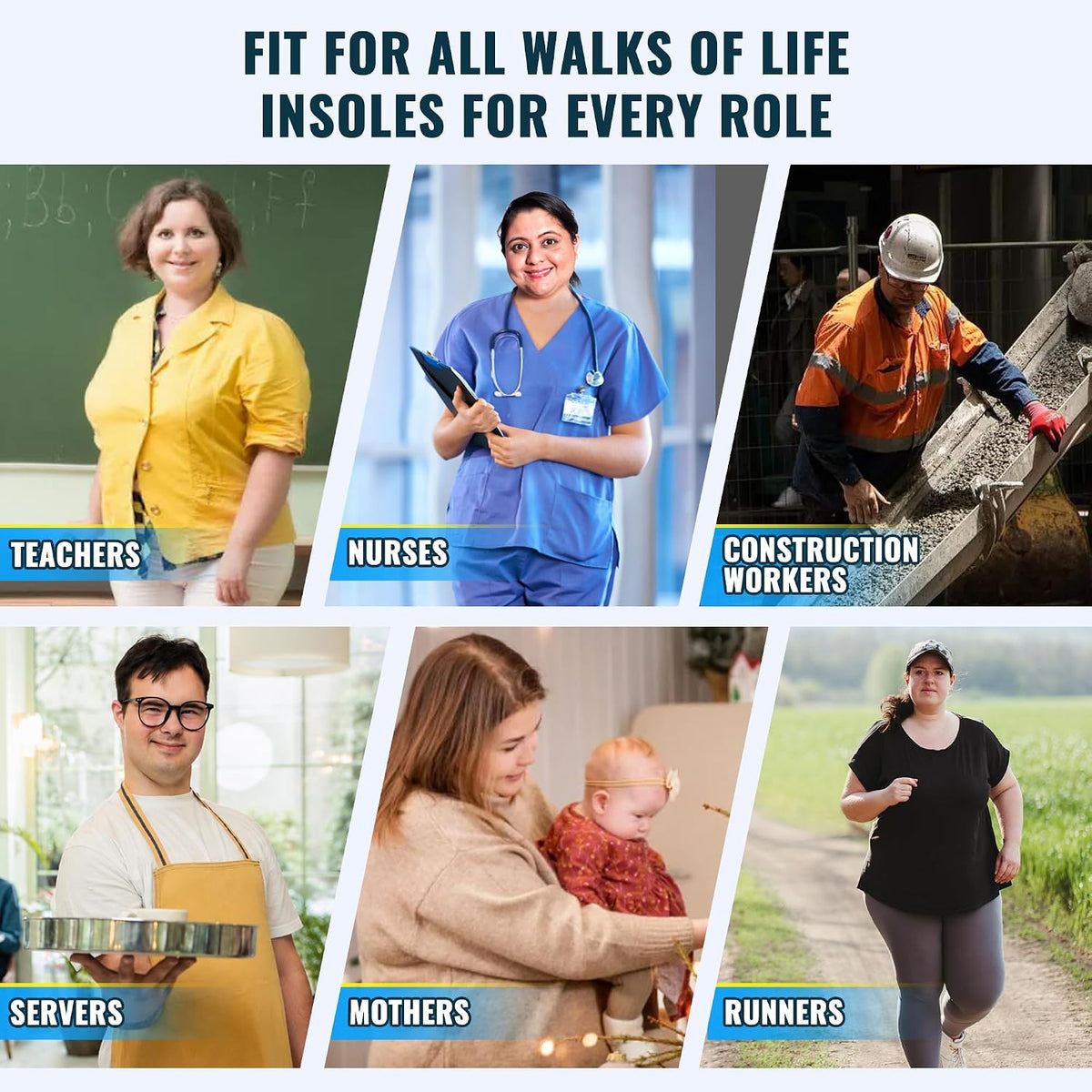 Fit Geno insoles for people on their feet all day