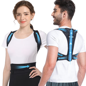 Fit Geno Back Brace and Posture Corrector for Women and Men, Upgraded  Adjustable and Breathable Back Straightener, Instant Back Shoulder and Neck  Pain Relief, Scoliosis, Hunchback and Spine Corrector (Small) : 
