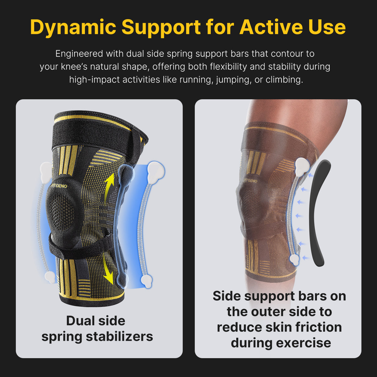Fit Geno Knee Brace with Side Stabilizers