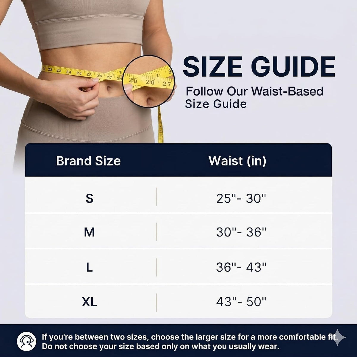 Posture Corrector HeightFit size chart