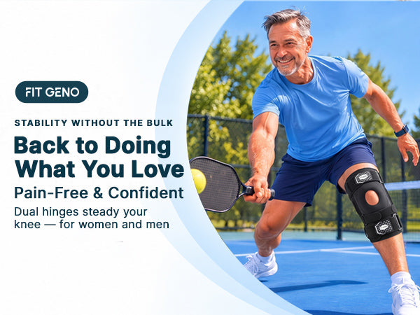 Upgraded Professional Hinged Knee Brace - stability without the bulk