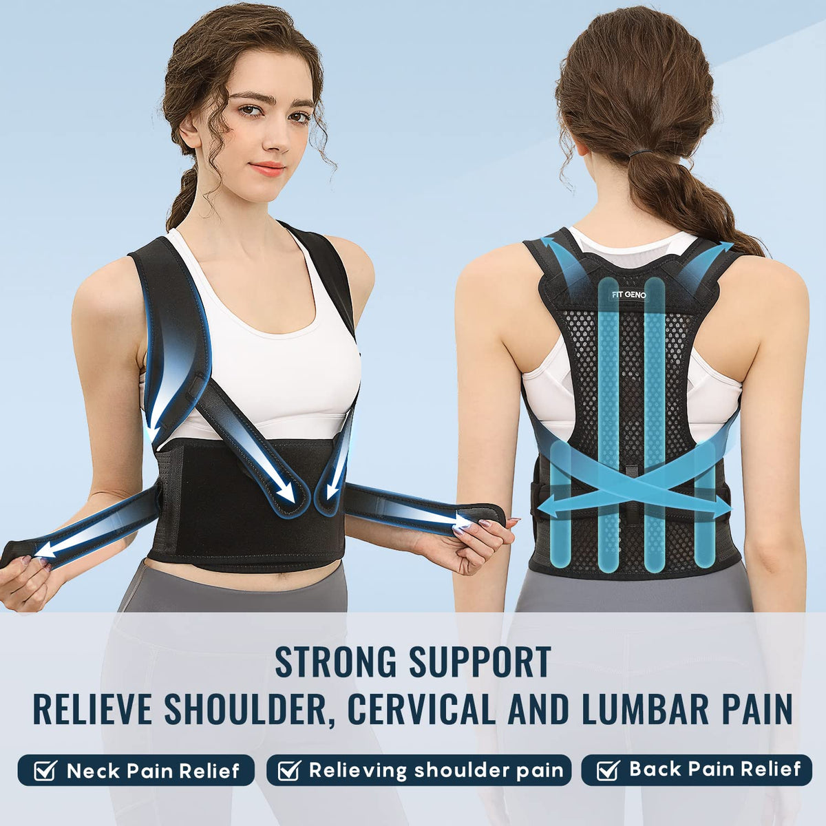 FitGeno Comfy Brace Posture Corrector | Back Posture Supporter