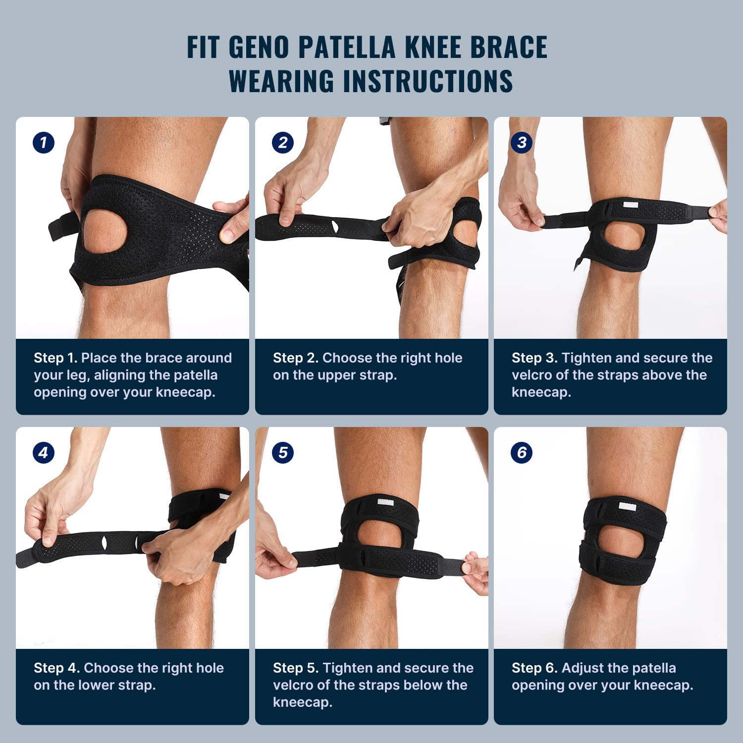 Patella Knee Braces Pain | Knee Braces for Patella | Fit Geno -