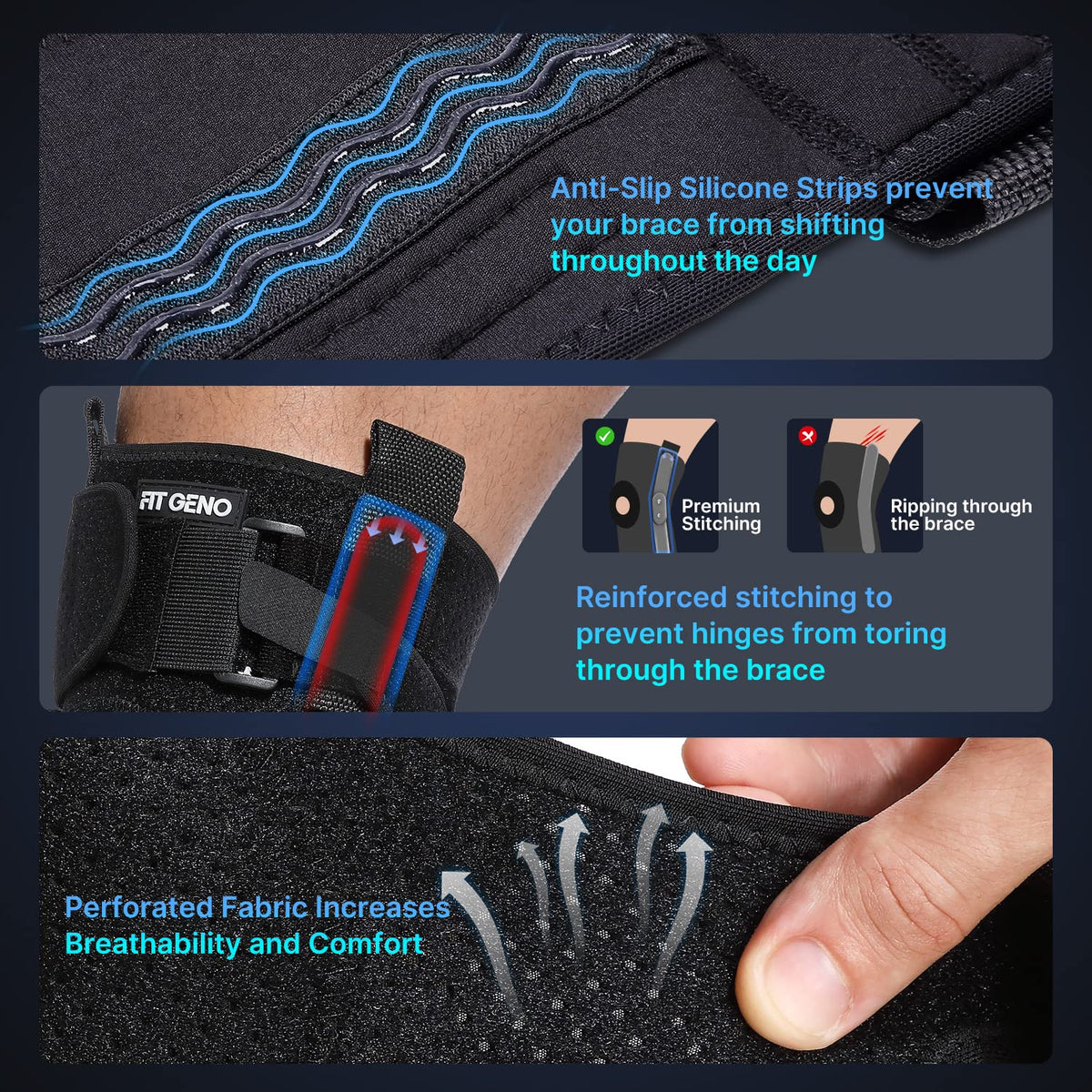 Hinged Knee Brace for Meniscus Tear: Adjustable Support Knee Brace for Men & Women Knee Pain w/ Side Stabilizers - Professional& FSA or HSA Eligible