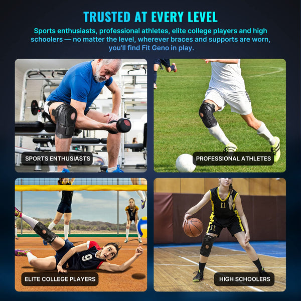 Spring Loaded Knee Brace | Fit Geno ReActive+ Knee Brace | Knee Strap ...